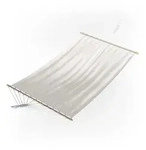 OK-Living H&auml;ngematte, Wei&szlig;, Naturmaterialien, 190x190x120 cm, Gartenm&ouml;bel,