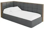 Altdecor Einzellbett, Schiefer, Textil, 100x200 cm, Kinderzimmer & Jugendzimmer,