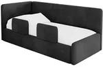 Altdecor Einzellbett, Anthrazit, Textil, 80x200 cm, Kinderzimmer & Jugendzimmer,