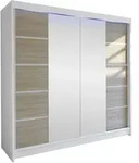 Mirjan24 Schwebet&uuml;renschrank, Beige, Holzwerkstoff, Rechteckig, 180x215x58 cm,