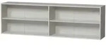 Livetastic Aufsatzschrank Klink, Grau, Holz, Glas, Kiefer, massiv, 2 F&auml;cher,