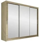 Mirjan24 Kleiderschrank, Sonoma Eiche, Holzwerkstoff, Rechteckig, 250x215x58 cm,