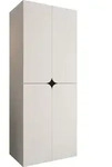 Mirjan24 Dreht&uuml;renschrank, Wei&szlig;, Kunststoff, Rechteckig, 90x203x50 cm,