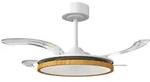 Homcom Deckenventilator-Mit-Licht, Natur, Metall, F, 95x36x95 cm, Lampen &...