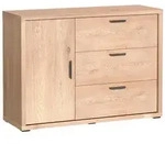 Masseno Kommode, Eiche, Holzwerkstoff, 3 Schubladen, 118x86x40.5 cm, Wohnzimmer,
