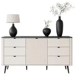 Lookway Kommode, Beige, Holzwerkstoff, 160x82x40 cm, Wohnzimmer, Kommoden &