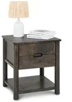 Idimex Nachttisch, Braun, Holz, Mangoholz, Mode, 50x55x50 cm, Schlafzimmer,