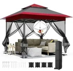 Gartenpavillon, Mehrfarbig, Metall, 330x275x330 cm, Sonnenschutz & Sichtschutz,