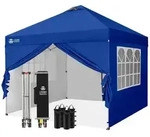 Faltpavillon, Blau, Textil, 300x280x300 cm, Sonnenschutz & Sichtschutz,...