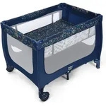Costway Babybett, Blau, Textil, Babym&ouml;bel, Babybetten, Gitterbett