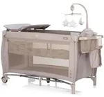 Chipolino Babyreisebett, Beige, Metall, 60x120 cm, Babym&ouml;bel, Babybetten,