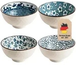 Intirilife Schalen-Set, Blau, Keramik, 4-teilig, 5.5x5.5x11.3 cm, Essen & Trinken,