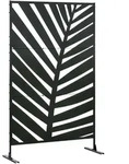 Outsunny Gartensichtschutz,, Schwarz, Metall, 45x198 cm, Sonnenschutz & Sichtschutz,