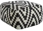 Beliani Pouf, Schwarz, Textil, 1-Sitzer, Quadratisch, 56x32x56 cm, Wohnzimmer,
