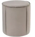 Beliani Pouf, Taupe, Textil, Rund, 40x43x40 cm, Wohnzimmer, Hocker, Poufs