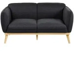 Beliani 2-Sitzer-Sofa, Hellbraun, Textil, Eukalyptusholz, 160x82x82 cm,...