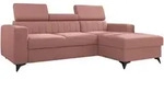 Mirjan24 Ecksofa, Rosa, Textil, Kiefer, Ottomane rechts,L-Form, 236x172 cm,