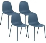 CLP Stapelstuhl, Blau, Metall, 51x85x55 cm, Esszimmer, St&uuml;hle, Esszimmerst&uuml;hle,