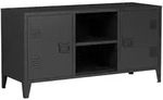[en.casa] Sideboard, Schwarz, Metall, Rechteckig, 113x58x40 cm, Wohnzimmer, Kommoden