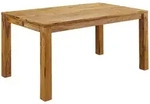 Massivmoebel24 Esstisch, Braun, Holz, Echtholz,Sheesham, Rechteckig, 90x76x140...