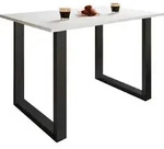 Mid.you Esstisch, Schwarz, Wei&szlig;, Metall, Holzwerkstoff, rechteckig, U-Form,