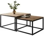 Lookway Couchtischset, Eiche, Holzwerkstoff, 70x42x70 cm, Wohnzimmer,