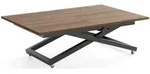 WFL Group Couchtisch, Walnuss, Metall, Nachbildung, 12-Sitzer,...