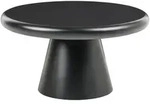 Beliani Couchtisch, Schwarz, Holzwerkstoff, Rund, 80x41x80 cm, Wohnzimmer,