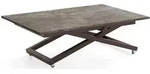WFL Group Couchtisch, Dunkelgrau, Metall, Nachbildung, 12-Sitzer,