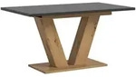Mid.you Esstisch, Grau, Holzwerkstoff, rechteckig, Bodenplatte, 90x76x150-190 cm, FSC