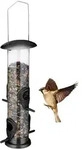 Relaxdays Vogelfutterspender, Mehrfarbig, Metall, Kunststoff, 13x42x13 cm,