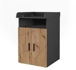Vicco Wickelkommode, Anthrazit, Eiche, Holzwerkstoff, 2 F&auml;cher, Rechteckig,