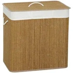 Homcom W&auml;schekorb, Braun, Holz, Bambus, 40x60x60 cm, Ordnen & Aufbewahren,