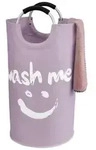 W&auml;schesammler, Lila, Textil, 39x79x39 cm, Ordnen & Aufbewahren, W&auml;schek&ouml;rbe &