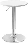 Woltu Bartisch,, Wei&szlig;, Holzwerkstoff, Metall, Bodenplatte, 52x91x52 cm,...