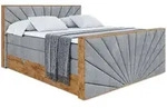 Altdecor Boxspringbett, Grau, Holzwerkstoff, H3 + H4, H&ouml;he ca. 43 cm, 140x200...