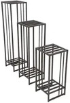 Deluke Pflanzst&auml;nder, Schwarz, Metall, 25x55x25 cm, Wohnzimmer,...