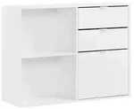 Mokebo Aktenregal, Wei&szlig;, Holzwerkstoff, 1 F&auml;cher, 108x75x35 cm, Arbeitszimmer,