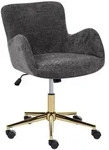 Beliani Schreibtischstuhl, Dunkelgrau, Textil, 60x80x60 cm, Arbeitszimmer,