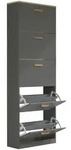 Mid.you Schuhschrank Halom, Anthrazit, Honigeiche, Holzwerkstoff, 59x170x22 cm,