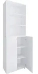 Mid.you Schuhschrank Lona, Wei&szlig;, Kunststoff, 4 F&auml;cher, 70x220x40 cm, stehend,