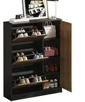 Stilvora Schuhschrank, Natur, Holzwerkstoff, 6 F&auml;cher, Rechteckig,Rechteckig,