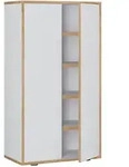 Mid.you Schuhschrank, Wei&szlig;, Honigeiche, Kunststoff, 4 F&auml;cher, 60x110x33 cm,