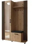 Masseno Garderobenschrank, Eiche Artisan, Holzwerkstoff, 4 F&auml;cher, 137x207x42...