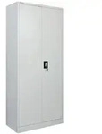 Proregal Fl&uuml;gelt&uuml;renschrank, Hellgrau, Metall, 80x180x40 cm, Arbeitszimmer,
