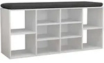 Mid.you Schuhregal Hinsol, Wei&szlig;, Holzwerkstoff, 6 F&auml;cher, 104x50x30 cm, Garderobe,