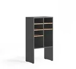Vicco Schuhschrank, Anthrazit, Eiche, Holzwerkstoff, 5 F&auml;cher, Rechteckig,