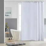 Duschvorhang, Wei&szlig;, Textil, 150x200 cm, Badtextilien, Duschvorh&auml;nge