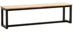Mid.you Sitzbank, Akazie, Metall, Akazie, massiv, 3-Sitzer, 160x45x40 cm,...
