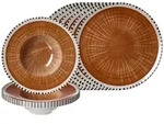 Ritzenhoff Breker Pizza-, Braun, Keramik, 12-teilig, Rund, 2x2x2 cm, Essen & Trinken,